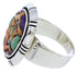 Authentic Sterling Silver Multicolor Inlay Ring Size 7-1/4 JX38259